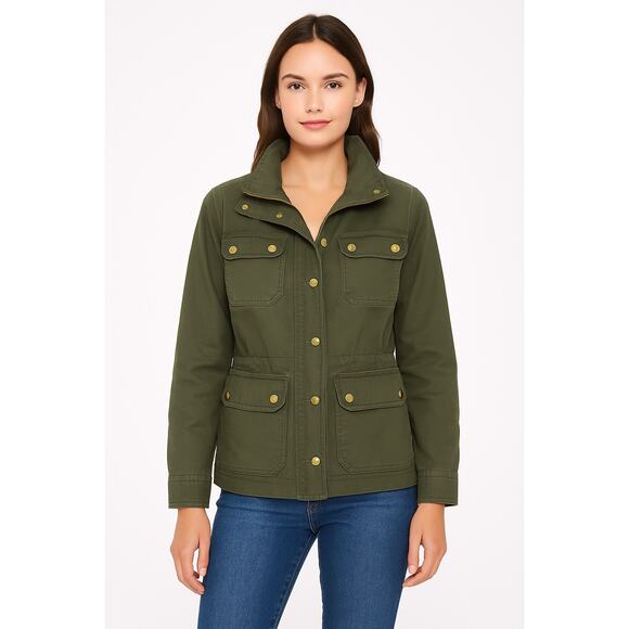 J.Crew Green Utility Field Jacket Women’s Size M - Picture 1 of 6